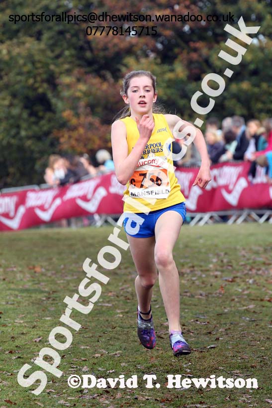 Girls under-15s, National Cross Country Relays, Berry Park, Mansfield. Photo: David T. Hewitson/Sports for All Pics